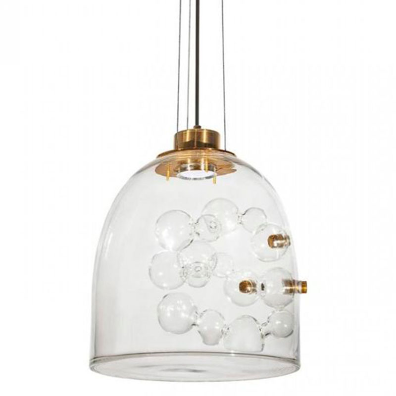 Подвесной светильник Lamps Inside Bubbles side bell Золотой Прозрачный в Уфе | Loft Concept 