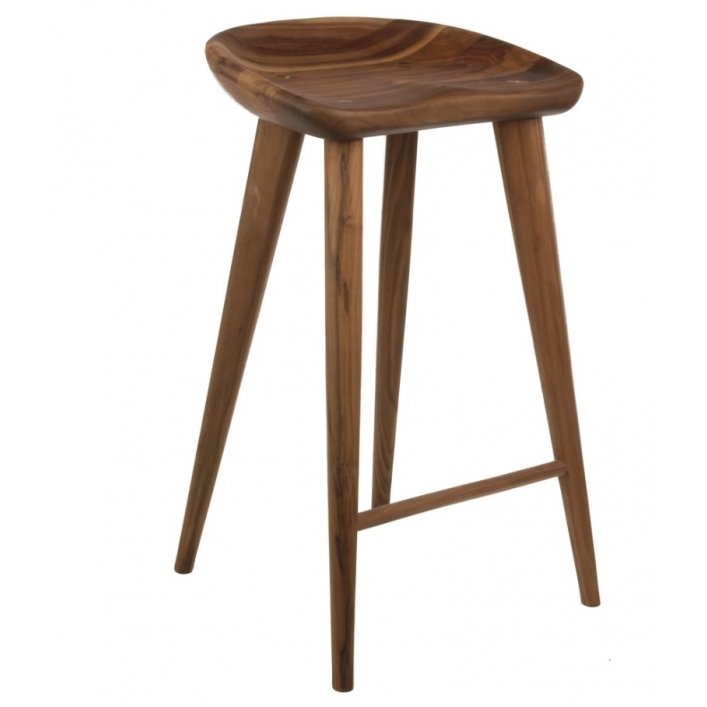 Барный стул Craig Bassam Tractor Counter Stool Белый дуб Орех в Уфе | Loft Concept 