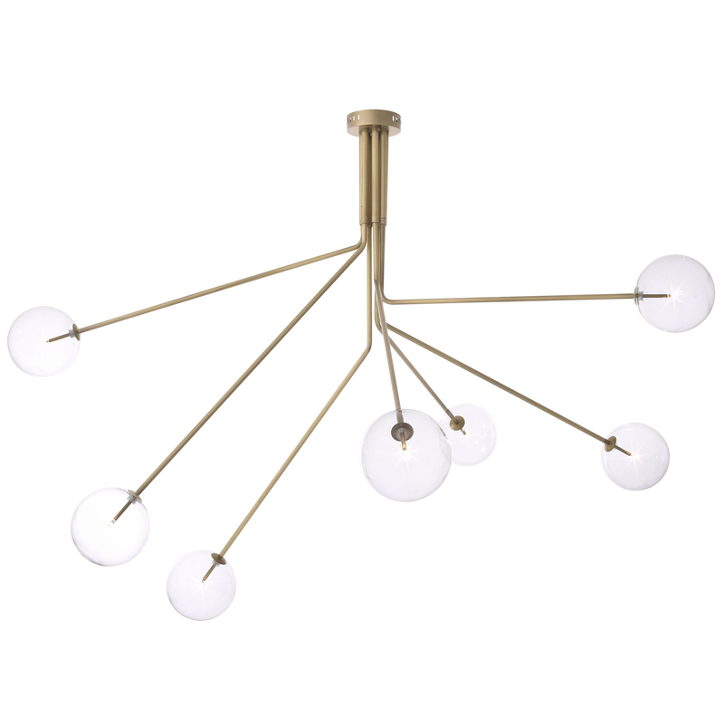 Люстра Eichholtz Chandelier Topaz Brass Латунь Прозрачный в Уфе | Loft Concept 