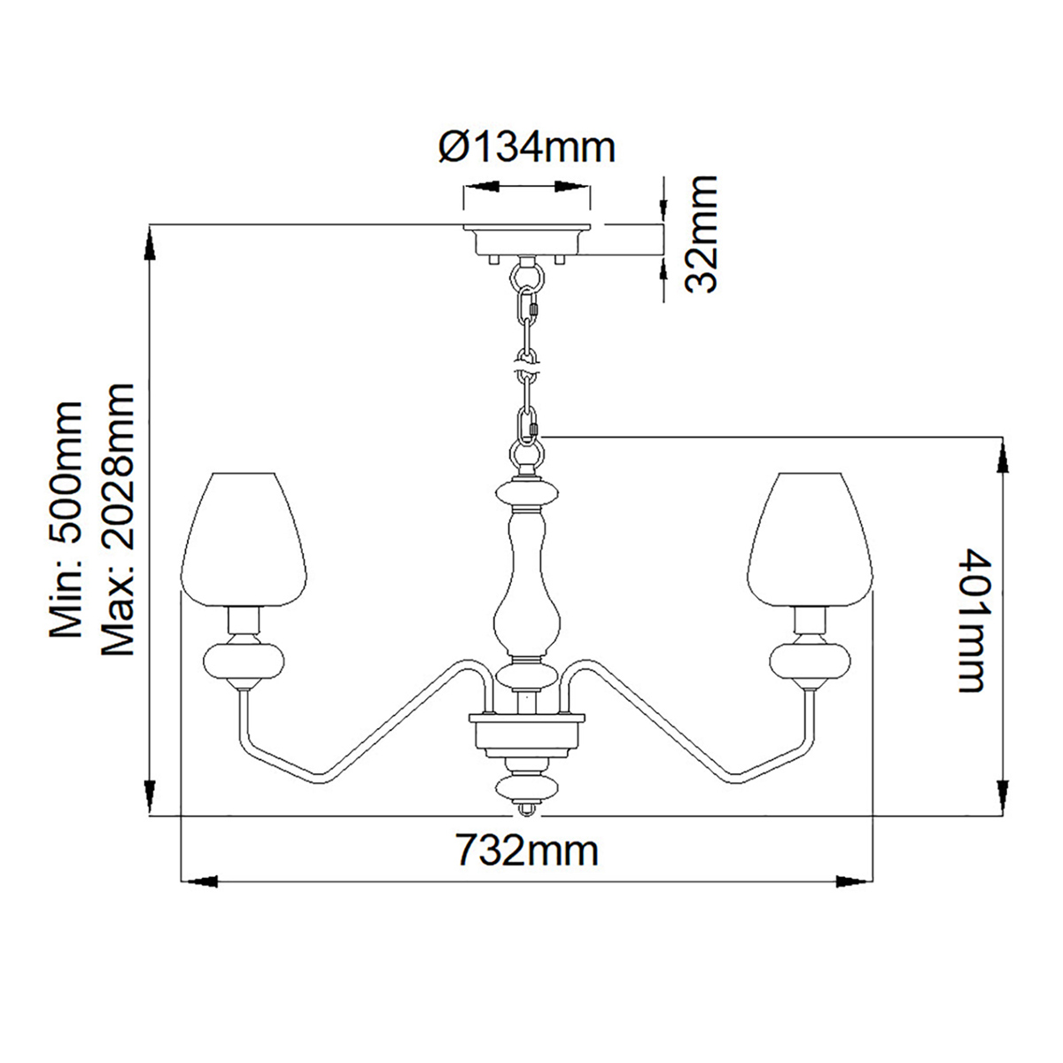  Люстра с 5-ю стеклянными плафонами в форме бокалов и угловыми кронштейнами Elstead Lighting в Уфе