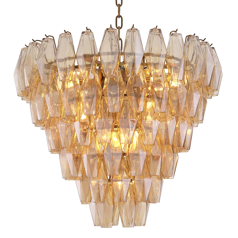 Люстра Eichholtz Chandelier Benini S Amber Янтарный Латунь в Уфе | Loft Concept 