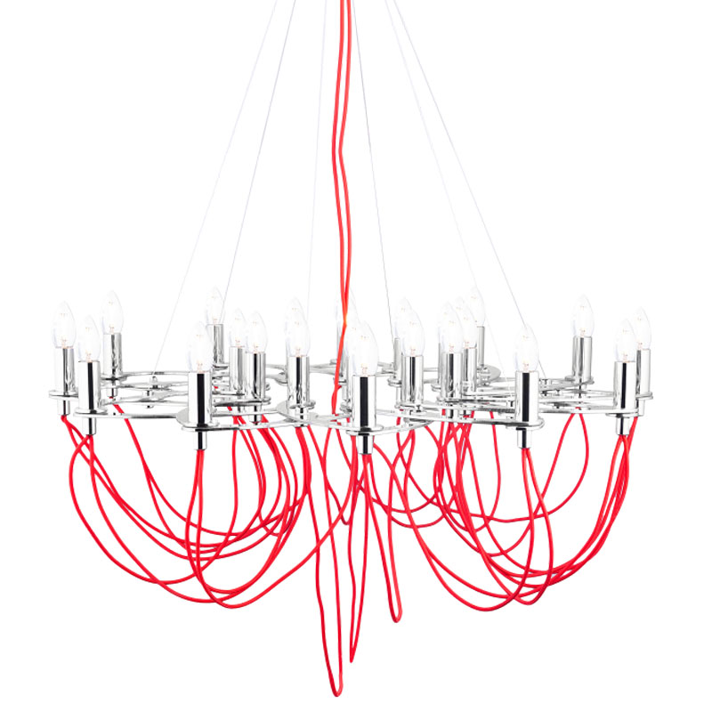 Люстра Lorkcan Красный Серебряный в Уфе | Loft Concept 