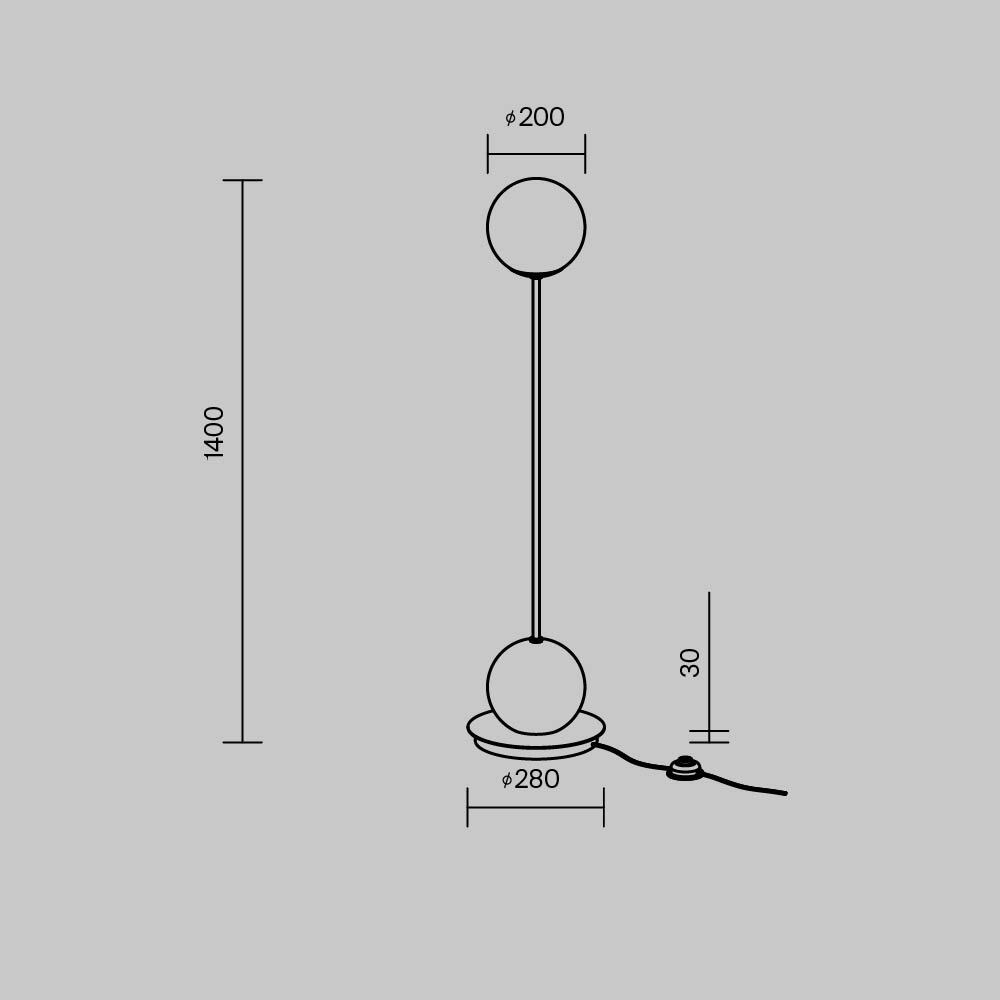Напольный торшер светодионый Twins 3000К 20Вт в Уфе