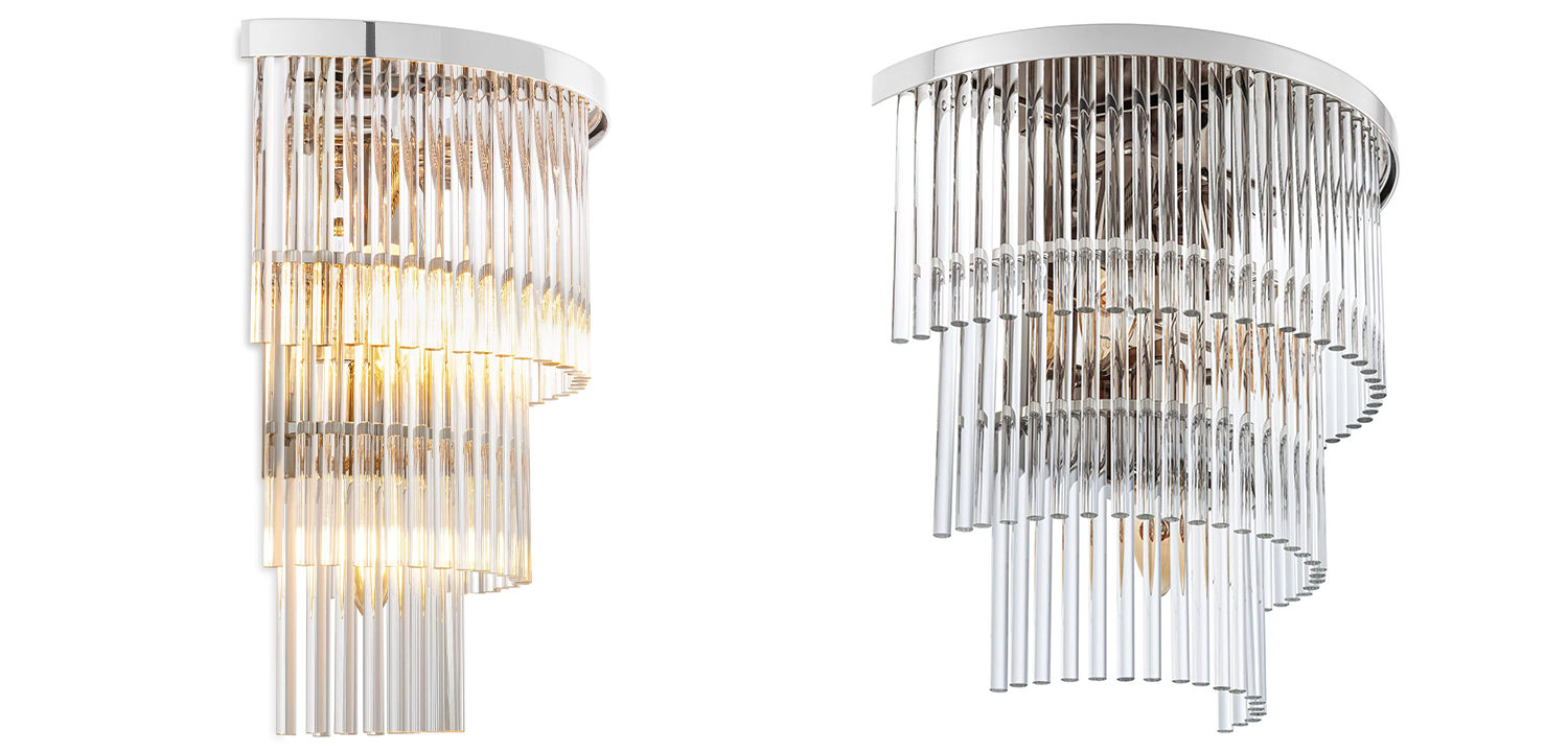 Бра Eichholtz Wall Lamp East Nickel - фото