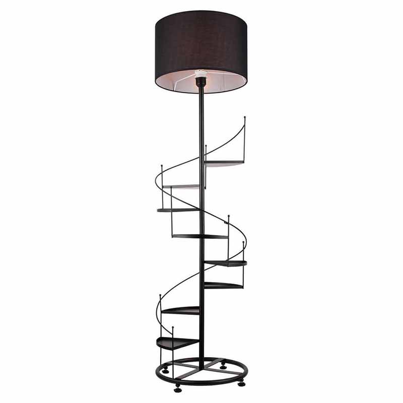 Торшер Spiral Staircase Floor Lamp Black Черный в Уфе | Loft Concept 