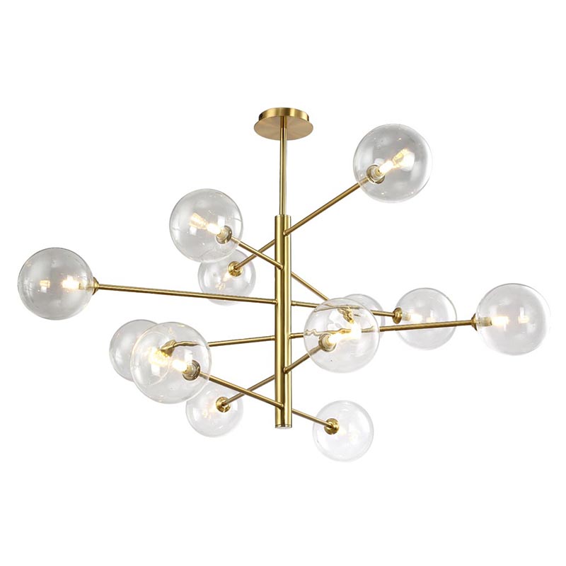 Люстра Gallotti & Radice Chandelier Gold 12 Глянцевое золото в Уфе | Loft Concept 