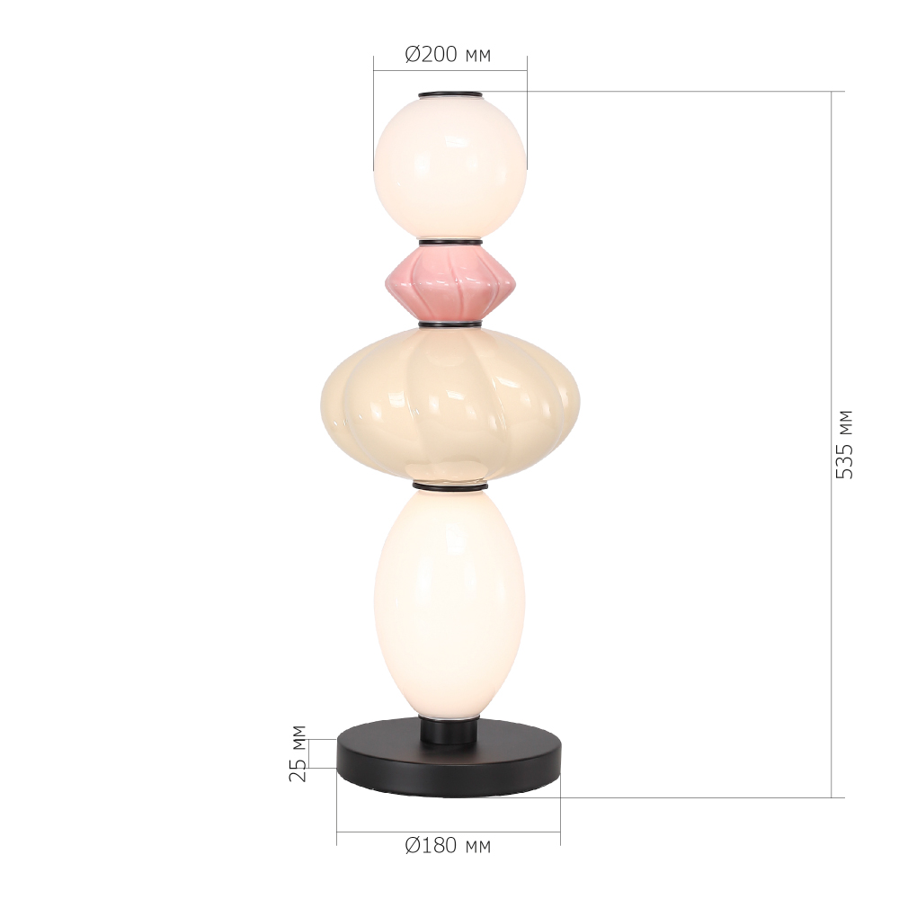 Настольная лампа с фигурными керамическими элементами Fragrant Light в Уфе