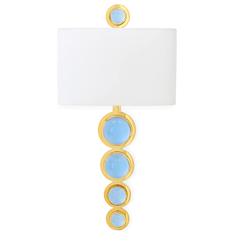 Бра GLOBO SCONCE Jonathan Adler Белый Голубой Золотой в Уфе | Loft Concept 