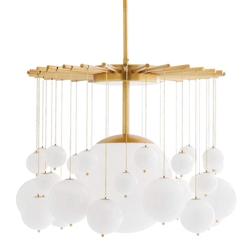 Люстра Arteriors MIRA CHANDELIER Золотой Белый в Уфе | Loft Concept 