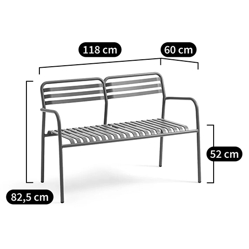 Скамья из алюминия Mack Metal Bench Green в Уфе