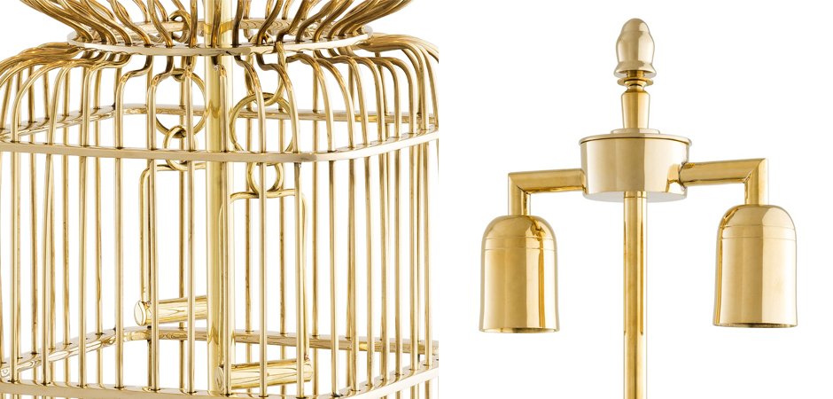 Настольная лампа Eichholtz Table Lamp La Cage Brass - фото №1