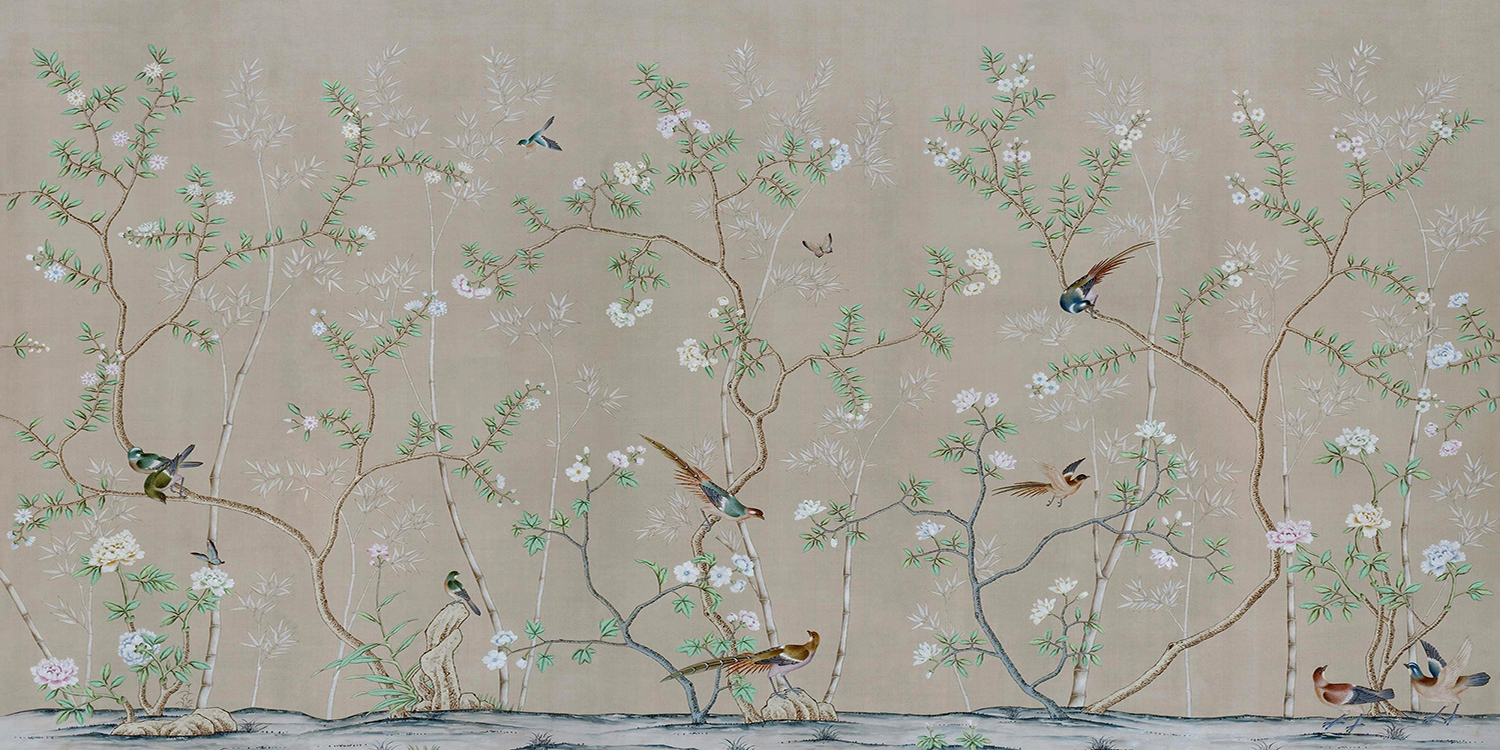 Обои ручная роспись Portobello Lead Grey - фото