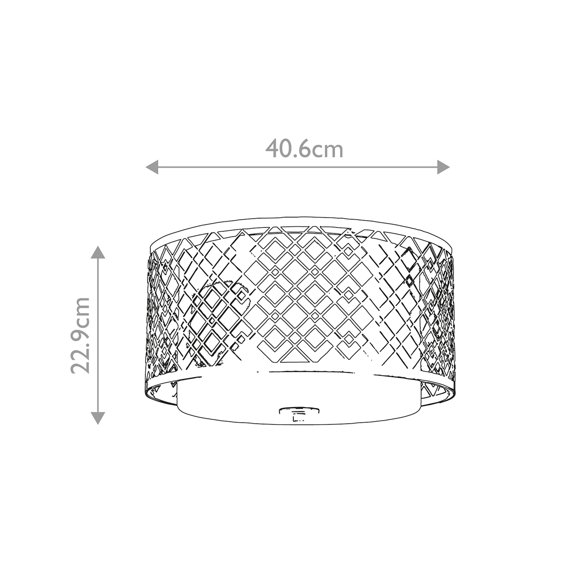 Потолочный светильник золотого цвета с каркасом в виде геометрических ромбов Elstead Lighting в Уфе