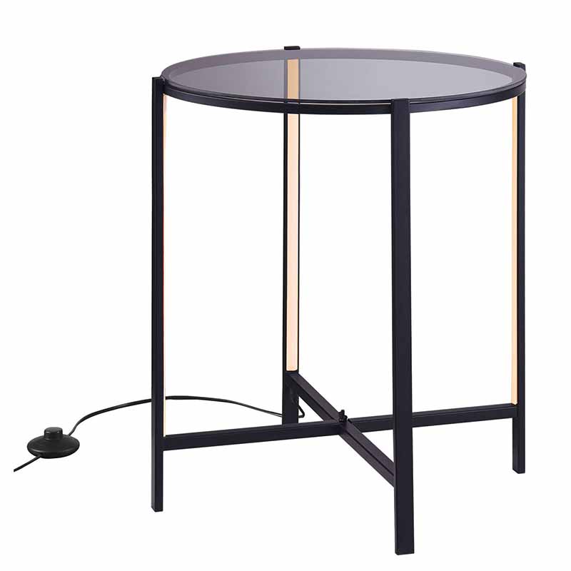 Приставной стол Galia Side Table Black LED Черный в Уфе | Loft Concept 