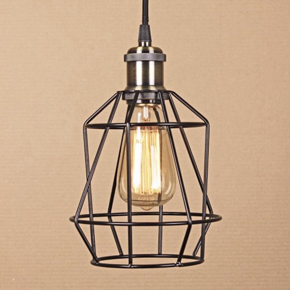 Подвесной светильник Wire Cage Pendant Pripl Black Черный в Уфе | Loft Concept 