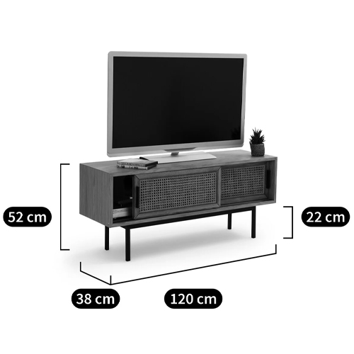 ТВ-тумба из дуба и плетеного ротанга Wicker Chasey TV Stand в Уфе