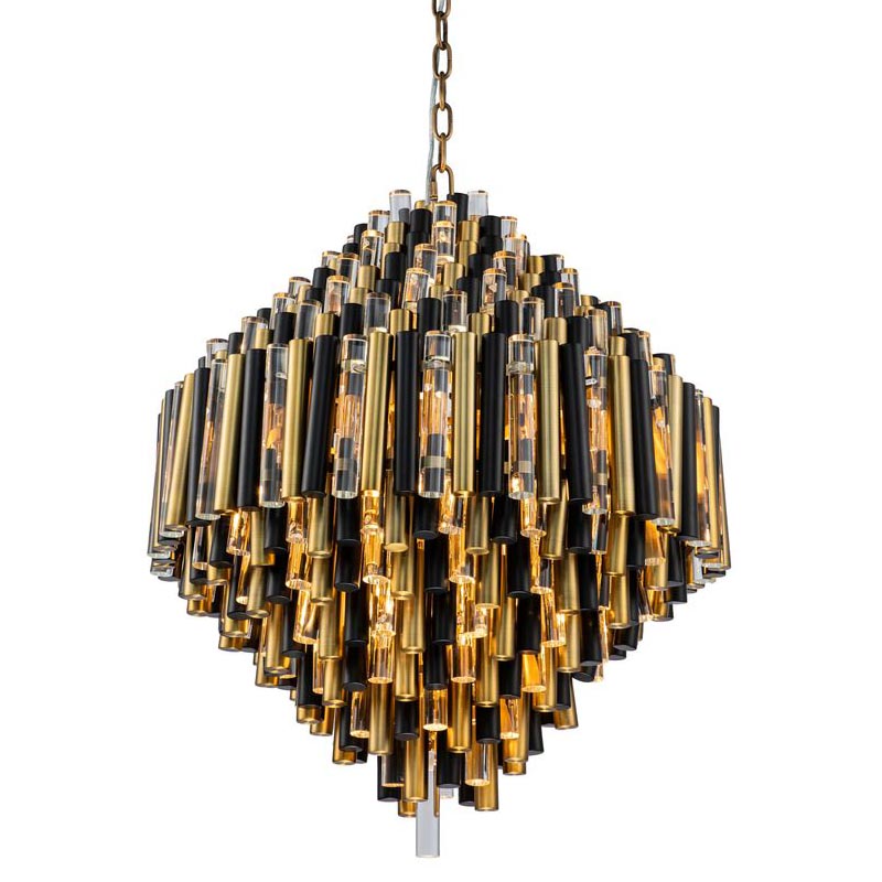 Люстра Black Brass Symphony Chandelier Черный Латунь Прозрачный (Transparent) в Уфе | Loft Concept 