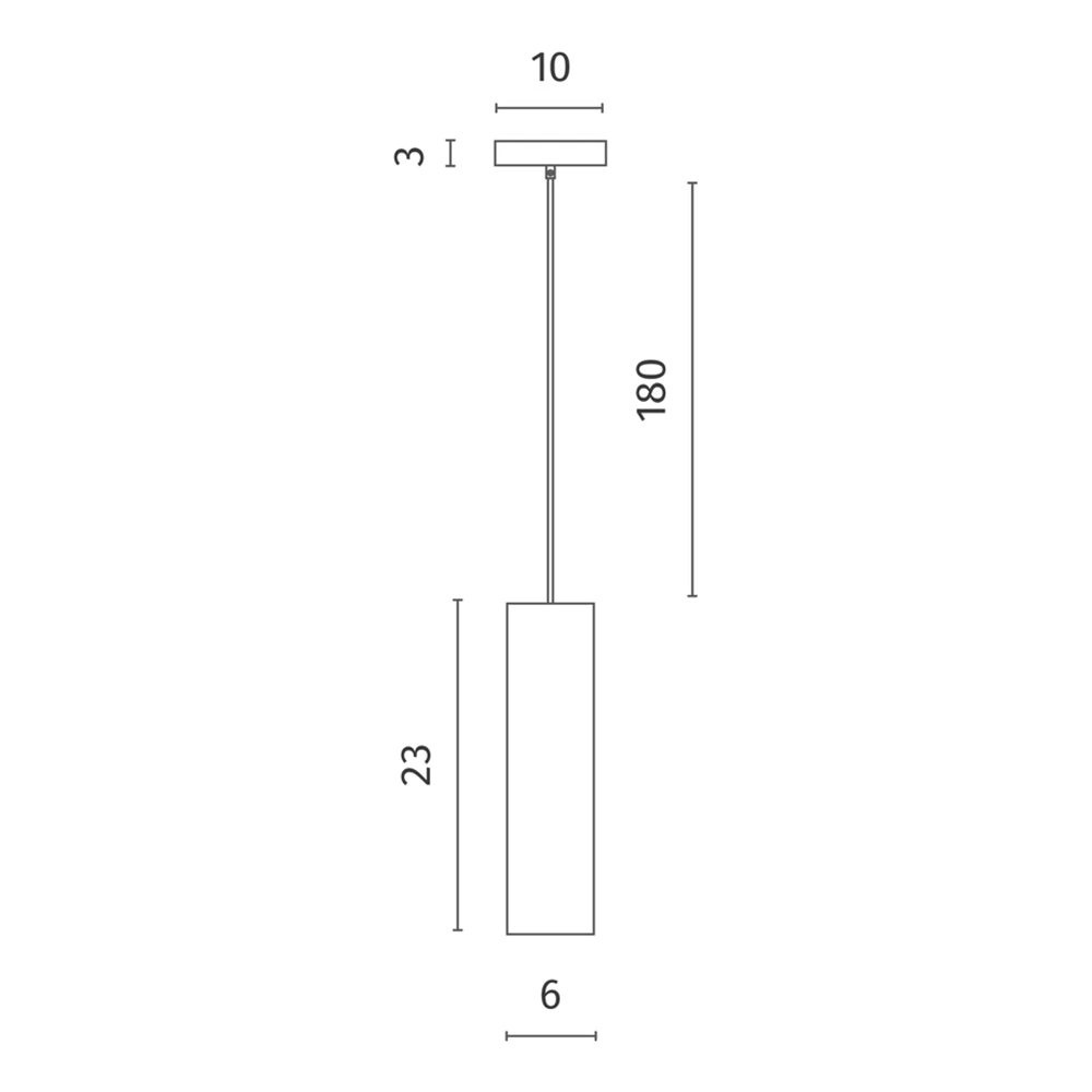 Подвесной светильник в форме цилиндра Douro Light черный бетон в Уфе