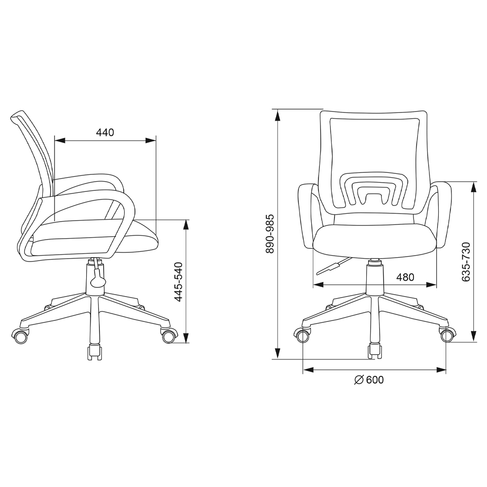 Офисное кресло с основанием из белого пластика Desk chairs Green в Уфе