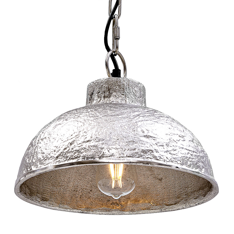 Подвесной светильник Rough Silver Pendant II Серебряный в Уфе | Loft Concept 