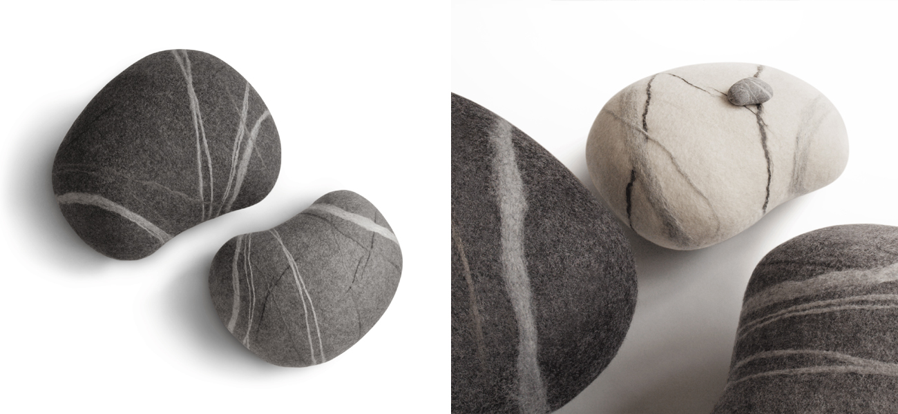 Камни - Пуфы KATSU  Скандинавский Набор из 4-х штук - фото