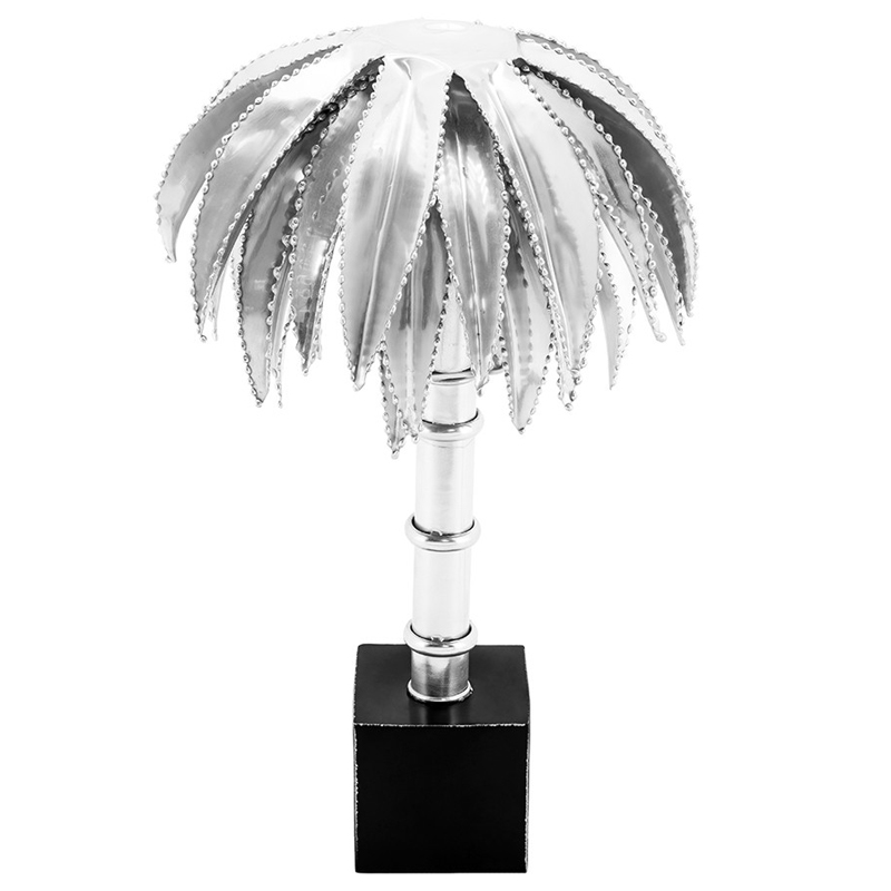 Настольная лампа TABLE LAMP PALMERY silver 30 Серебряный Черный в Уфе | Loft Concept 