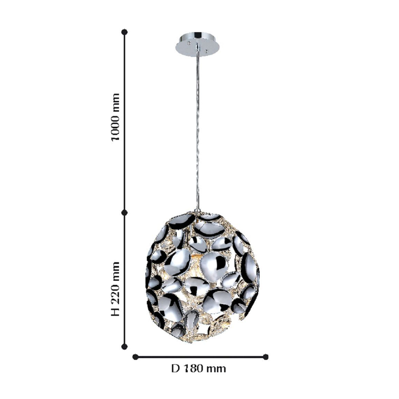 Подвесной светильник цвета хром CLAM в Уфе