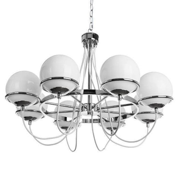 Люстра Melissa Chandelier Chromium Хром Белый в Уфе | Loft Concept 