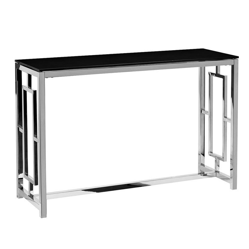 Консоль Console Black Glass Черный Хром в Уфе | Loft Concept 