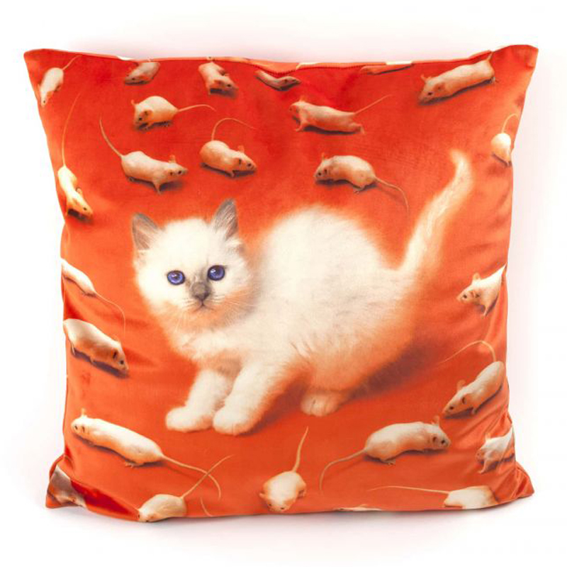 Подушка Seletti Cushion Kitten Мульти в Уфе | Loft Concept 