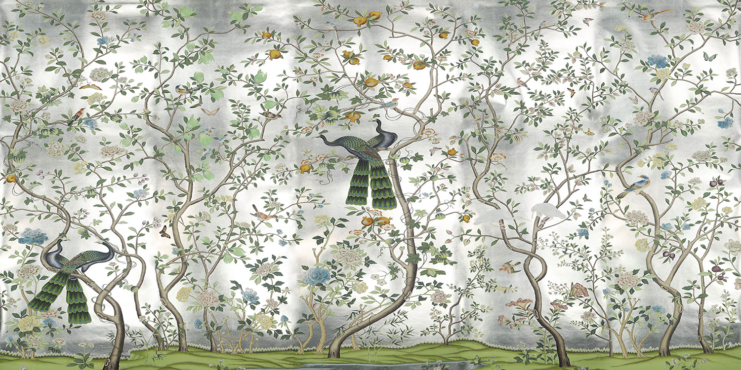 Обои ручная роспись St Laurent White Metal - фото