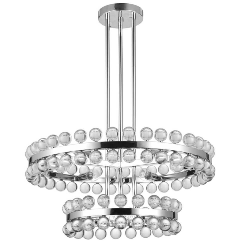 Sacramento Transparent Balls Two Circle Chandelier  Хром Прозрачный в Уфе | Loft Concept 