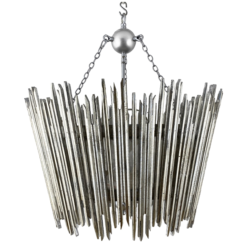 Люстра Ragna Silver Wooden Rods Chandelier Серебряный в Уфе | Loft Concept 