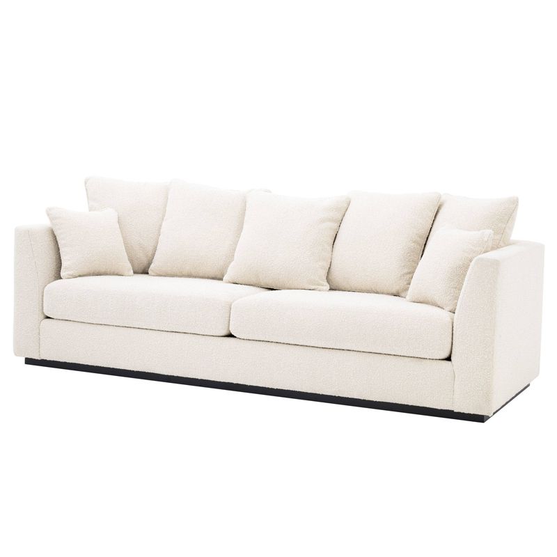 Диван Eichholtz Sofa Taylor boucle cream Кремовый Черный в Уфе | Loft Concept 