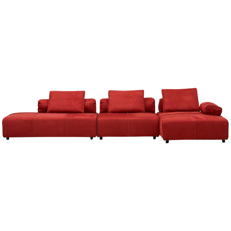 Угловой диван Quinn Red Sofa Красный в Уфе | Loft Concept 