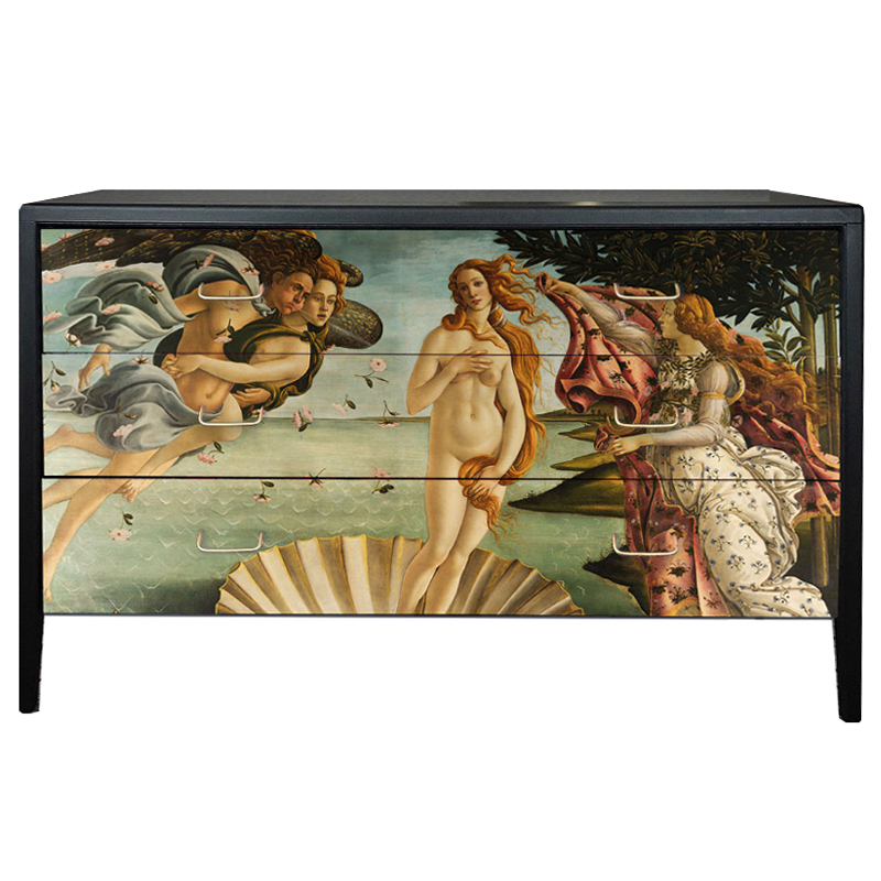 Комод Афродита Chest Of Drawers The Birth Of Venus Черный Бежево-серый в Уфе | Loft Concept 