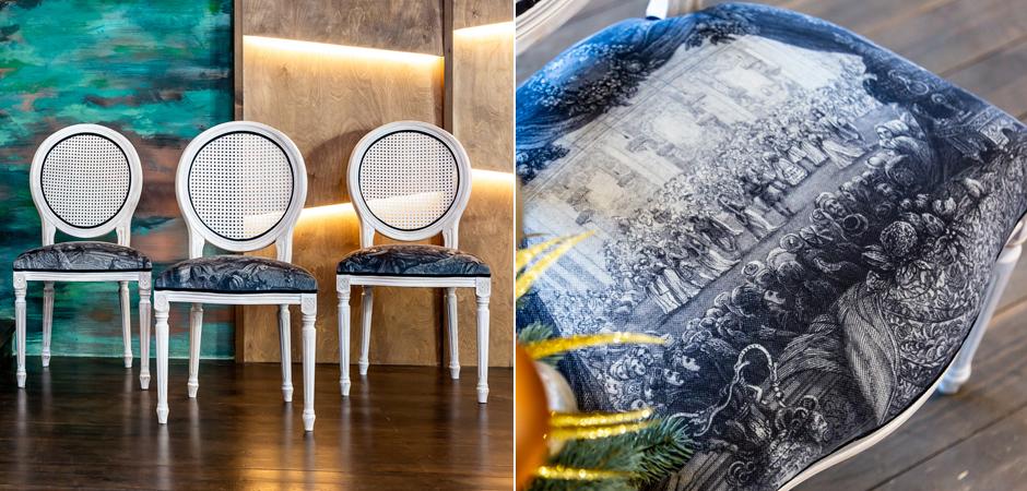 Стул с ротанговой спинкой Palace Gardens Stool - Loft-Concept в Уфе