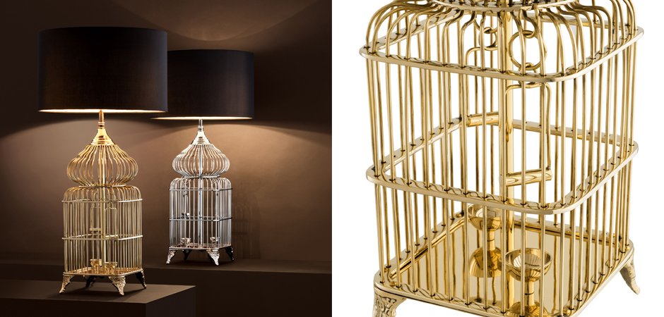 Настольная лампа Eichholtz Table Lamp La Cage Brass - Loft-Concept в Уфе