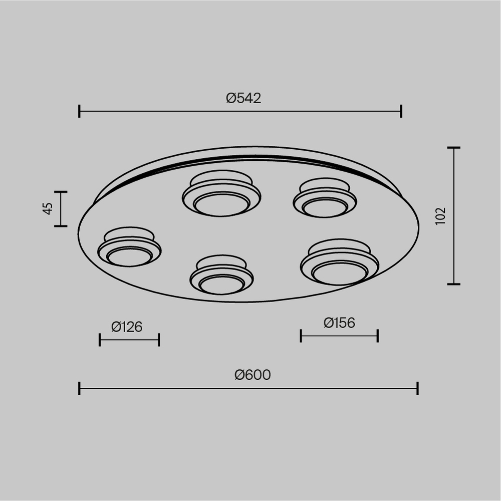 Потолочный светильник Pharao 3000К 56Вт в Уфе
