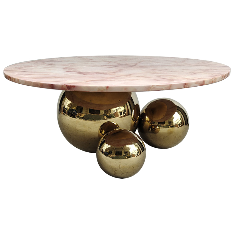 Кофейный стол Ball Metal Gold Coffee Table Золотой Дымчатая Роза в Уфе | Loft Concept 