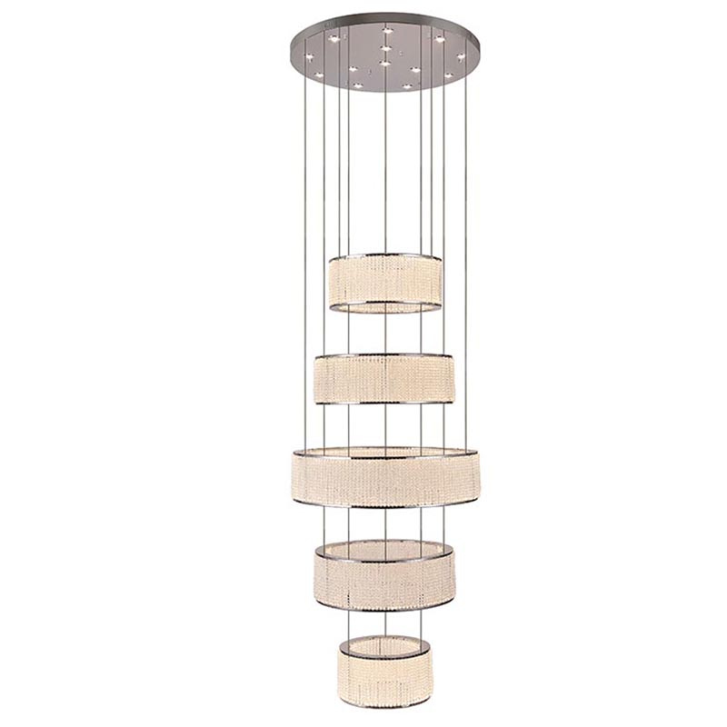 Люстра Crystal Shine Naomi 5 rings Chandelier Хром Прозрачный (Transparent) в Уфе | Loft Concept 