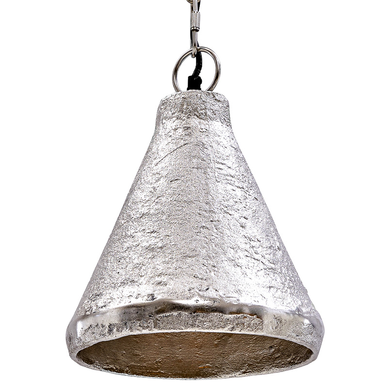 Подвесной светильник Rough Silver Pendant Серебряный в Уфе | Loft Concept 