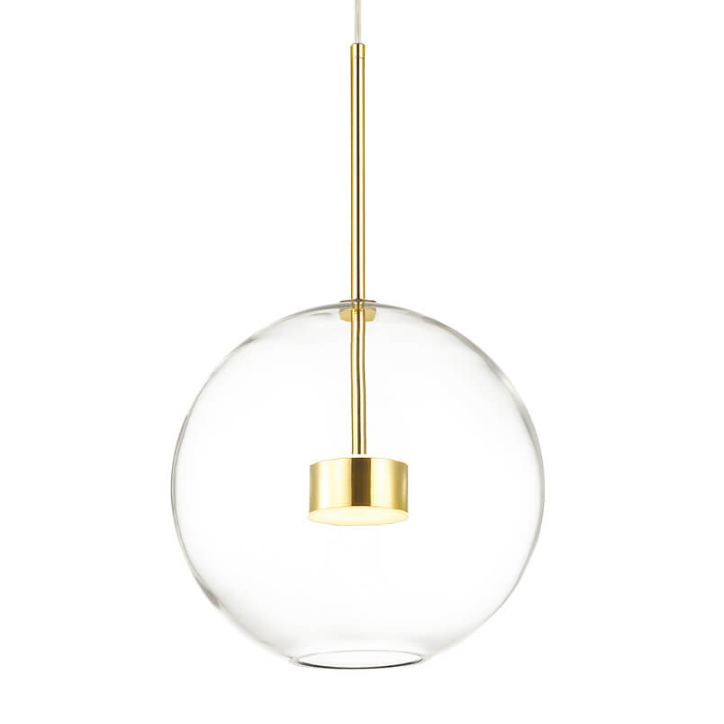 Подвесной светильник Transparent Bubble Pendant Gold One Глянцевое золото Прозрачный в Уфе | Loft Concept 