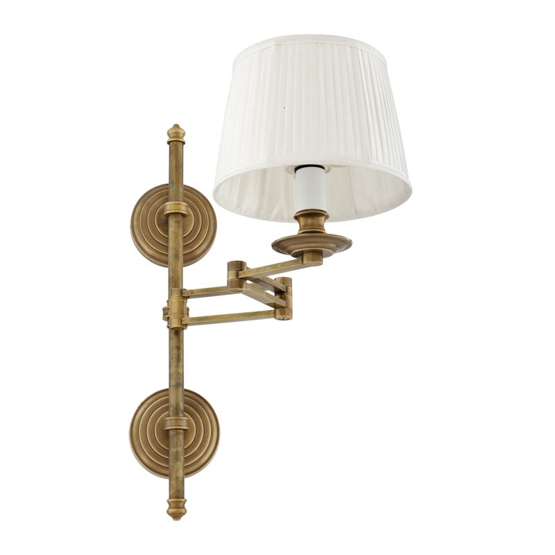 Бра Wall Lamp Favonius Brass Латунь Белый в Уфе | Loft Concept 