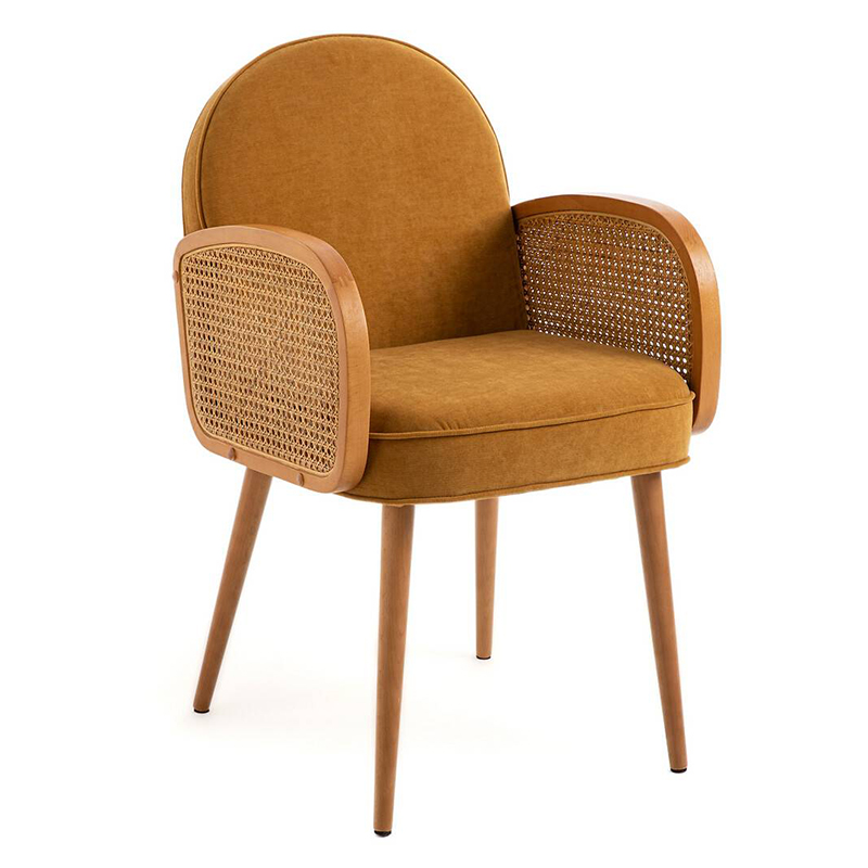 Стул Morten Wicker Mustard Chair Горчичный в Уфе | Loft Concept 