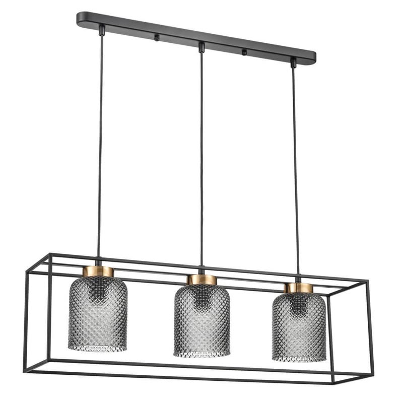 Люстра Myron Chandelier rectangular Черный Дымчатый (Smoke) в Уфе | Loft Concept 