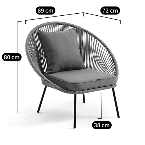 Садовое кресло Аcapulco Grey Chair в Уфе