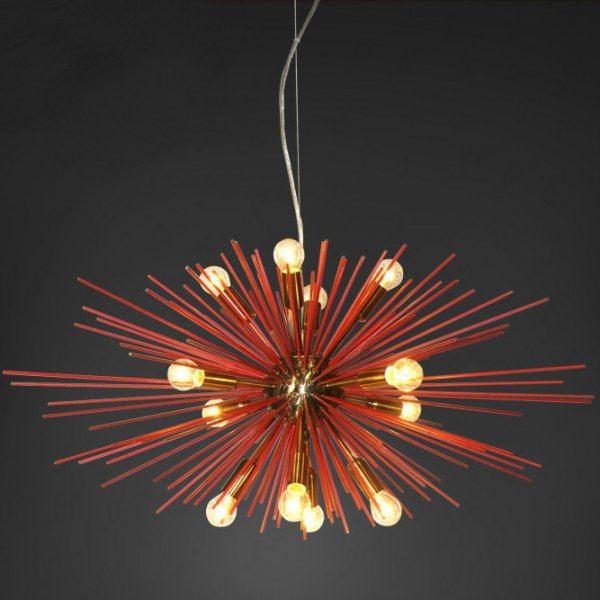 Люстра ASTRA Chandelier Sputnik Red and Brass  в Уфе | Loft Concept 