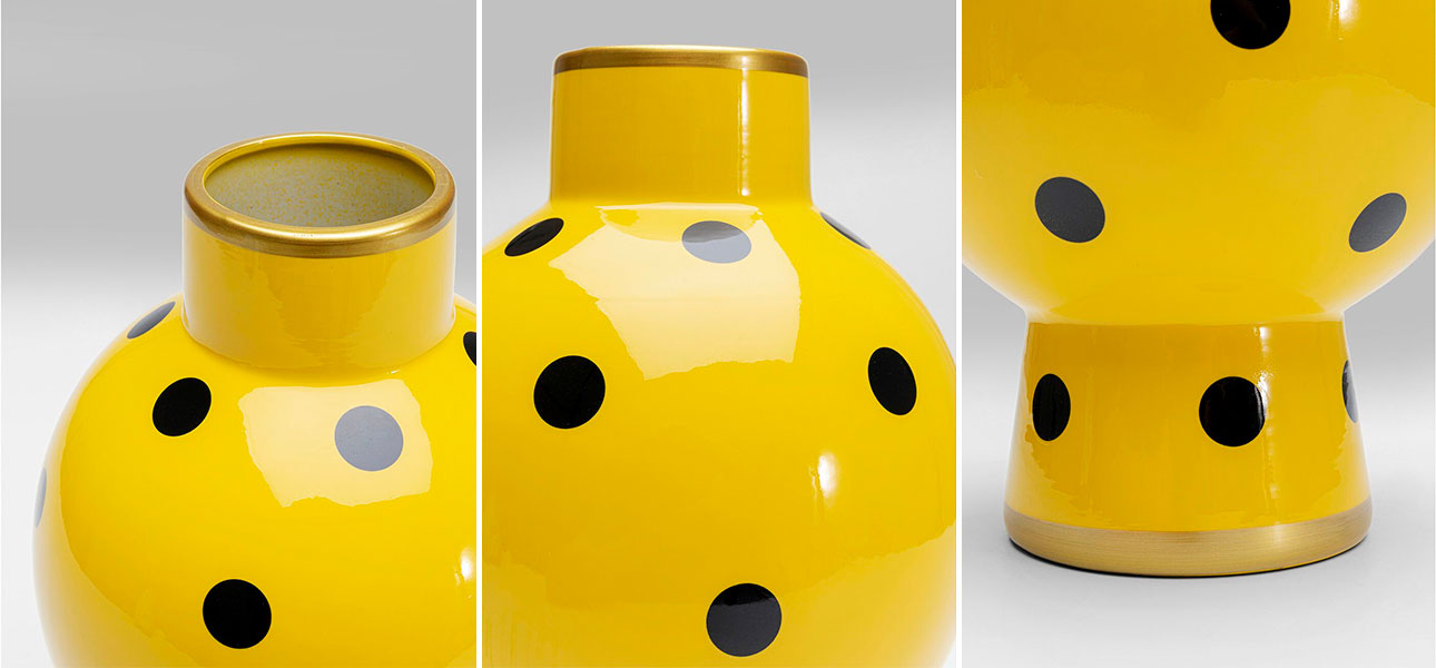 Ваза желтая орнамент солнце Red Sun - фото №1