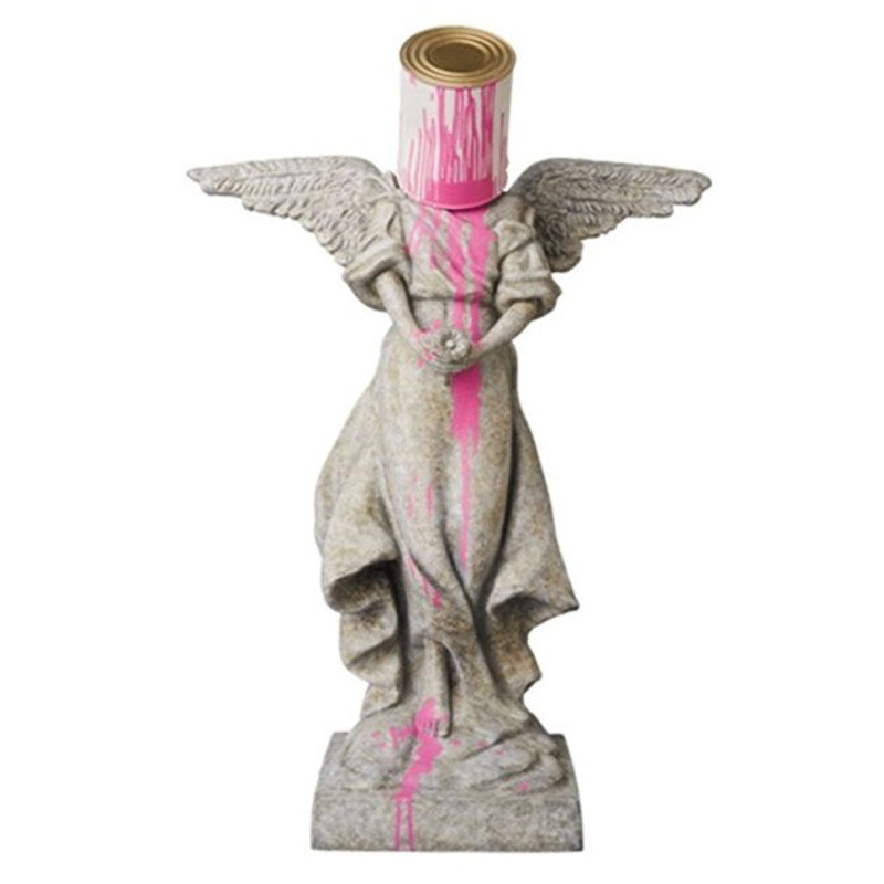 Статуэтка Banksy Rosa Engel Statue Серый Розовый в Уфе | Loft Concept 